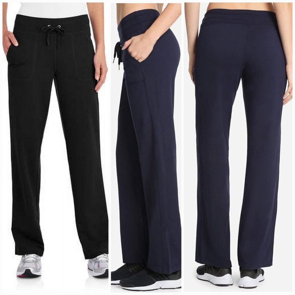 'DANSKIN NOW' FRENCH TERRY LOOSE FIT STRAIGHT-LEG ATHLEISURE PANTS in POSEY PINK - Picture 11 of 15